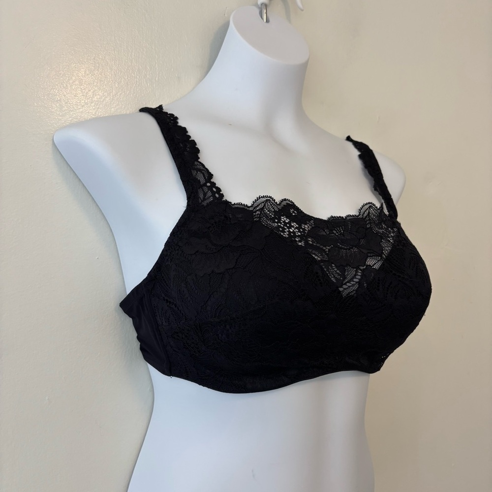 Soma faux cami black lace underwire bra size 38C - Picture 3 of 7